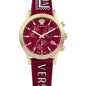 Versace Red Womens Gold 40mm Watch